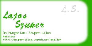 lajos szuper business card